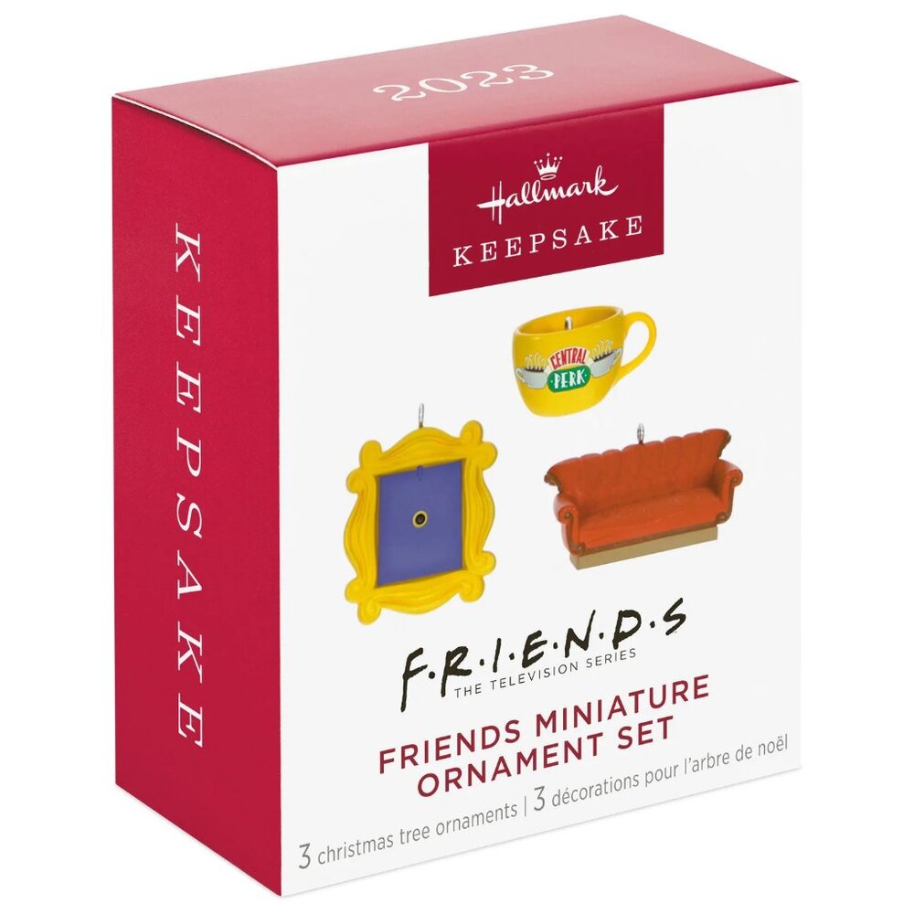 New! Friends TV Show Miniature Hallmark Keepsake Christmas Ornament Set 2023